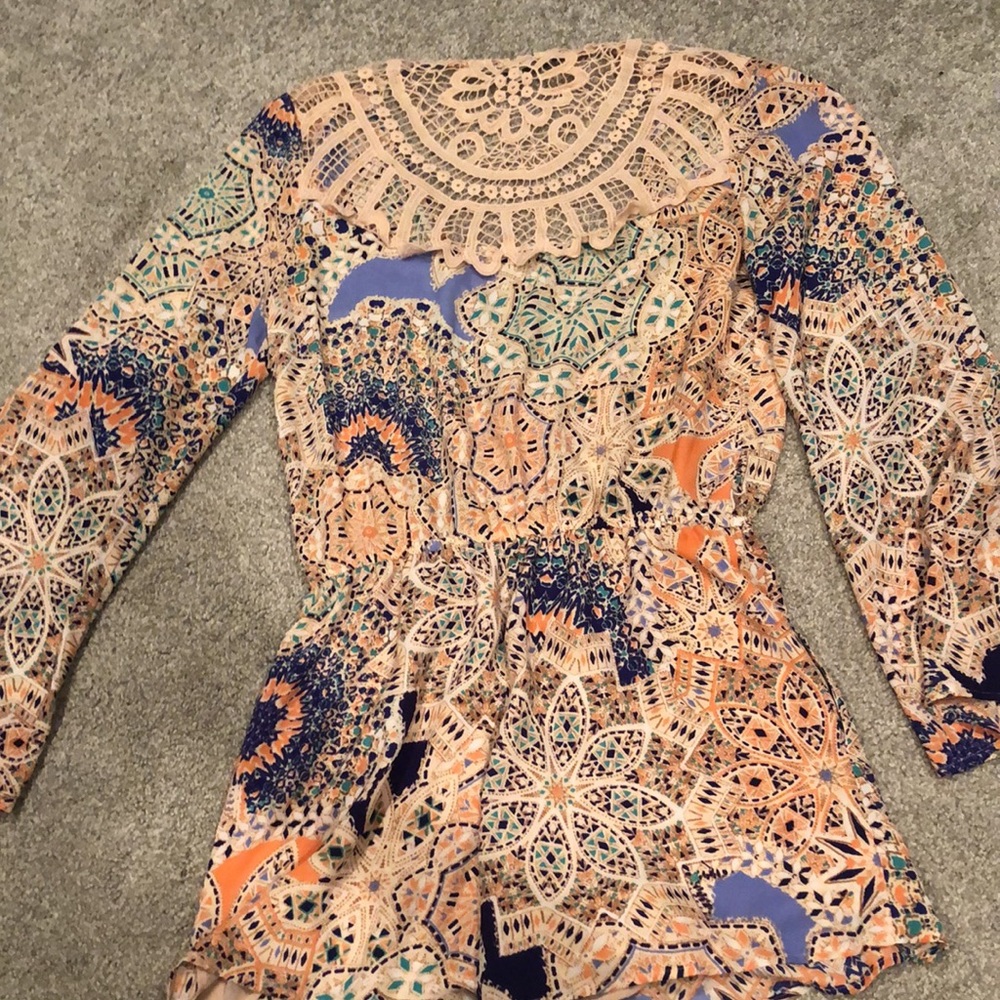 Bohemian Style Romper Size Small - image 3